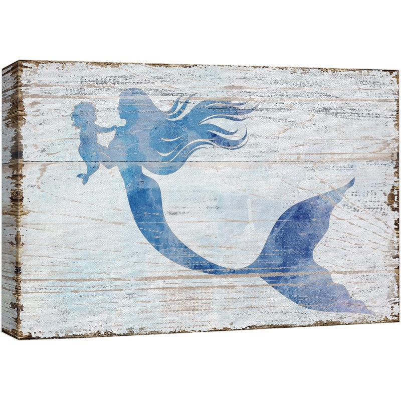 «Silhouettes Mermaid Baby Silhouettes» sur toile