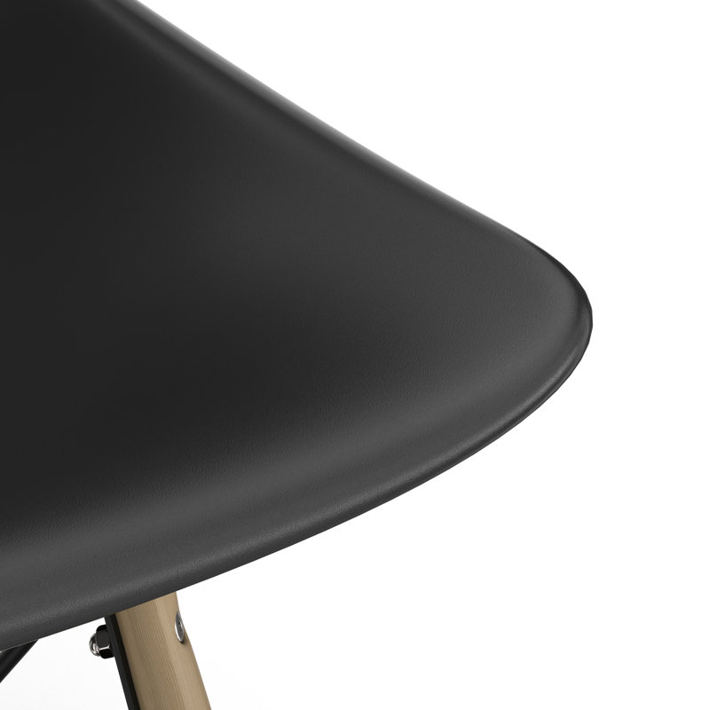 Chaise d'appoint Bombeck, Naturel, Noir