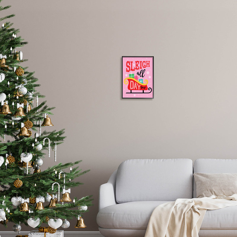 Traîneau toute la journée «Bold at-238», Giclée encadrée noir minuit, H 14 po x l 11 po x P 1,5 po