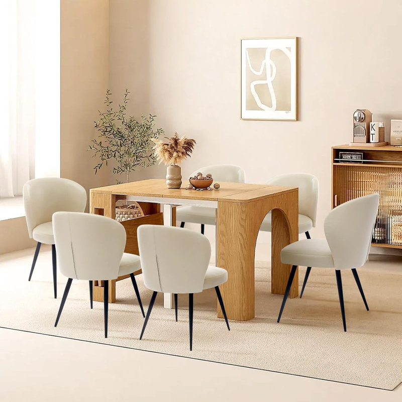 Faux Leather Accent Chair, White