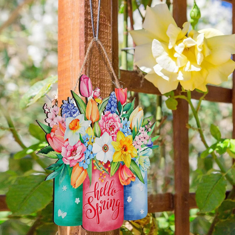 Panneau de porte Hello Spring