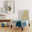 Fauteuil de chambre rembourré en velours à motif géométrique Triangles II