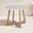 Mahi 24" W Round Solid Eucalyptus Outdoor Side Table with Concrete Top 