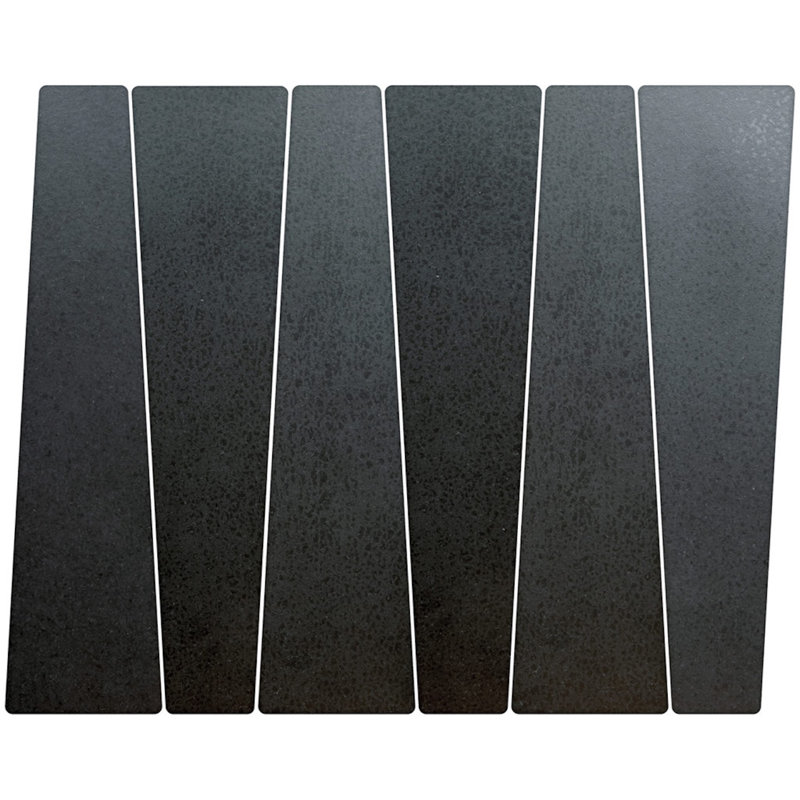 Bamboo | 2.5"X9" Porcelain Trapezoid Floor & Wall Tile, Anthracita Black