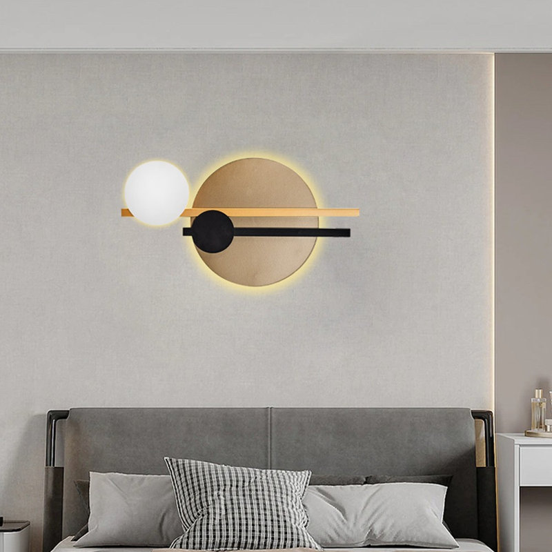 Applique à bras en métal à DEL