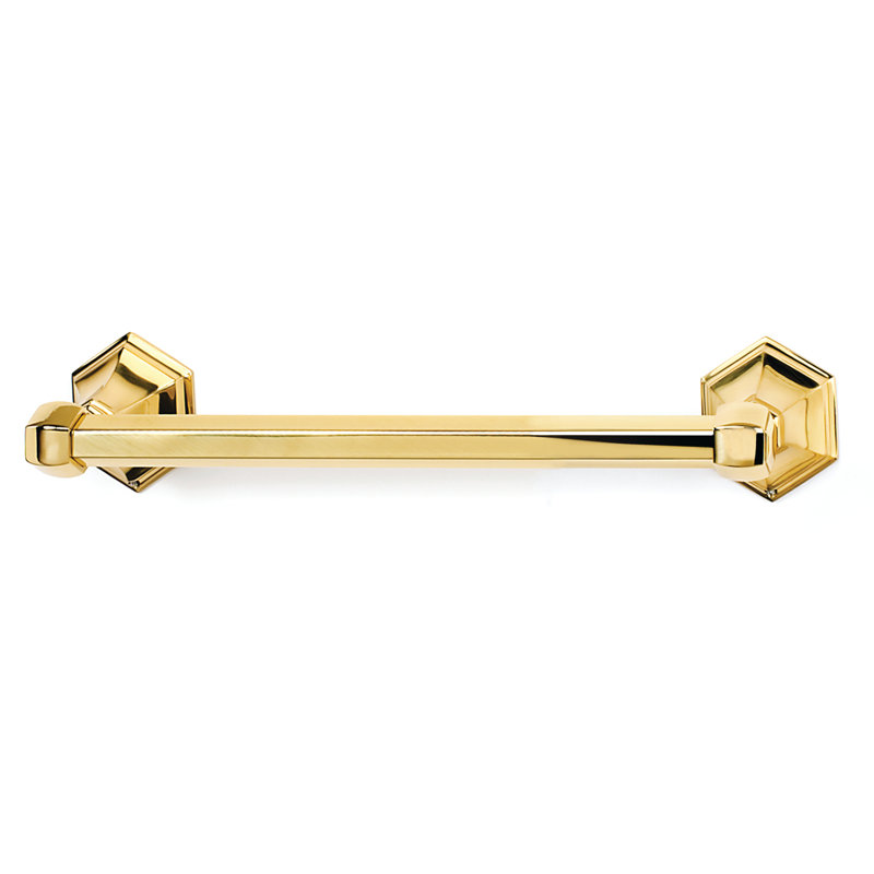 Nicole Towel Bar, Polished Brass