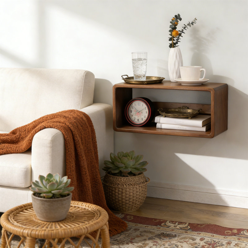 43 cm W Bedside Table