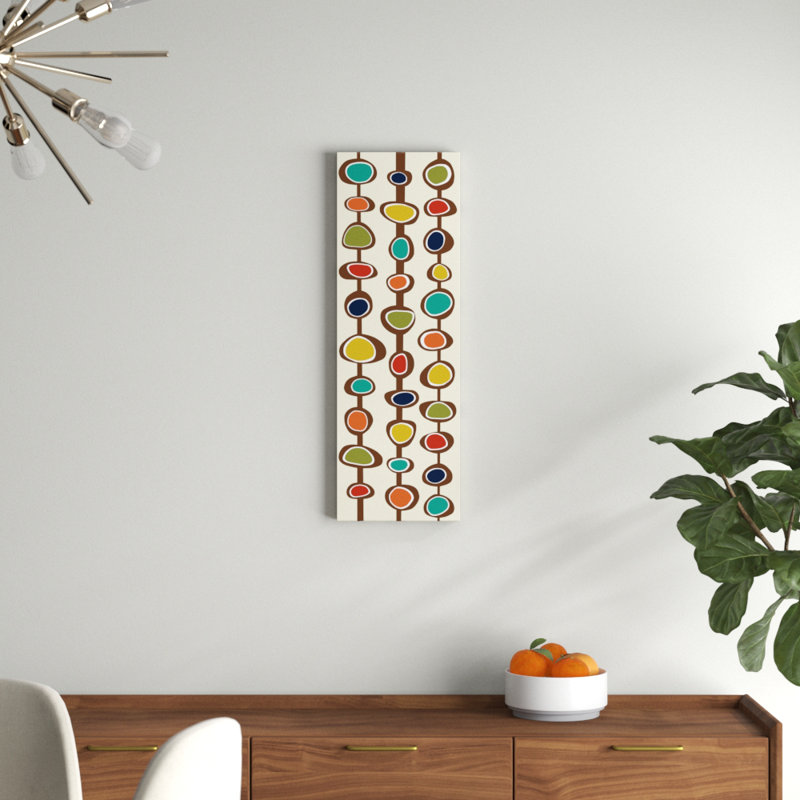 " Midcentury Modern Pods ", 36" H x 12" W, Frameless Print, No Frame