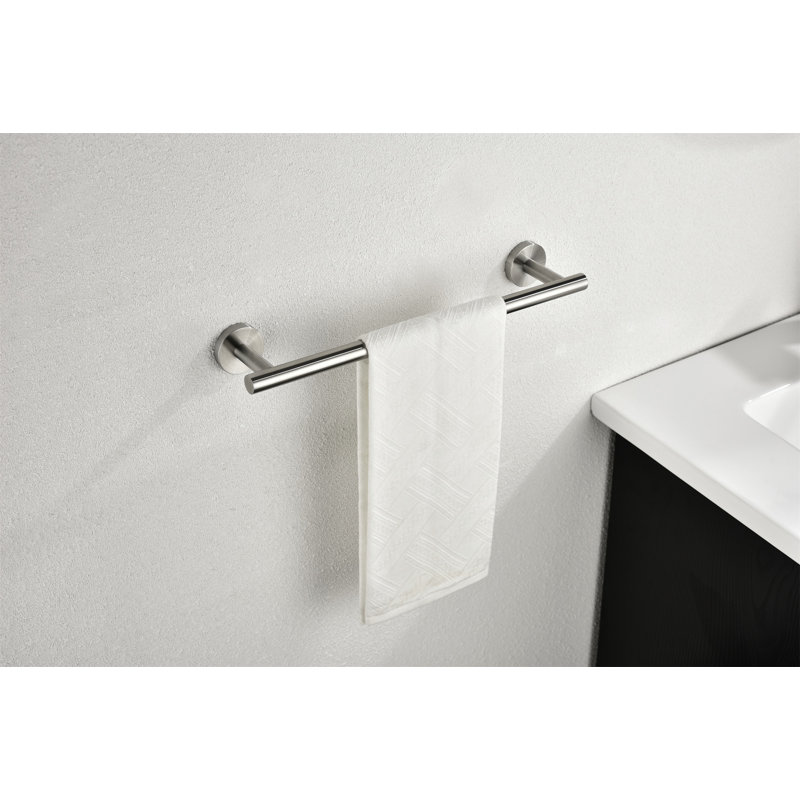 3-Pieces Bathroom Hardware Accessories Set - Towel Bar, Toilet Paper Holder, Robe Towel Hooks, Brushed Nickel