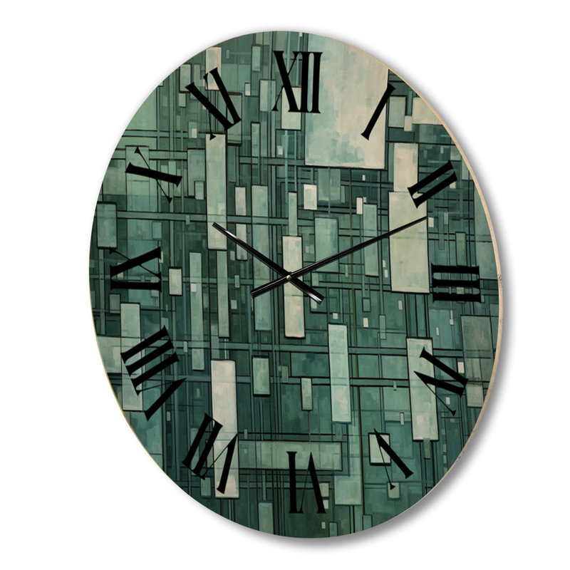 Horloge murale en bois massif Stephengould, Grand