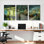 Ensemble de 3 tableaux sur toile, inspirés des serres futuristes illuminées au néon, pour la décoration du salon, de la chambre ou du bureau.