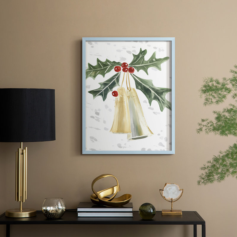 «Christmas Holiday Art», reproduction encadrée cmxxi - bois massif, H 15 po x l 12 po, Bleu