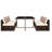 Fransje 4 - Person Patio Dining Set Rectangular Table-623566223