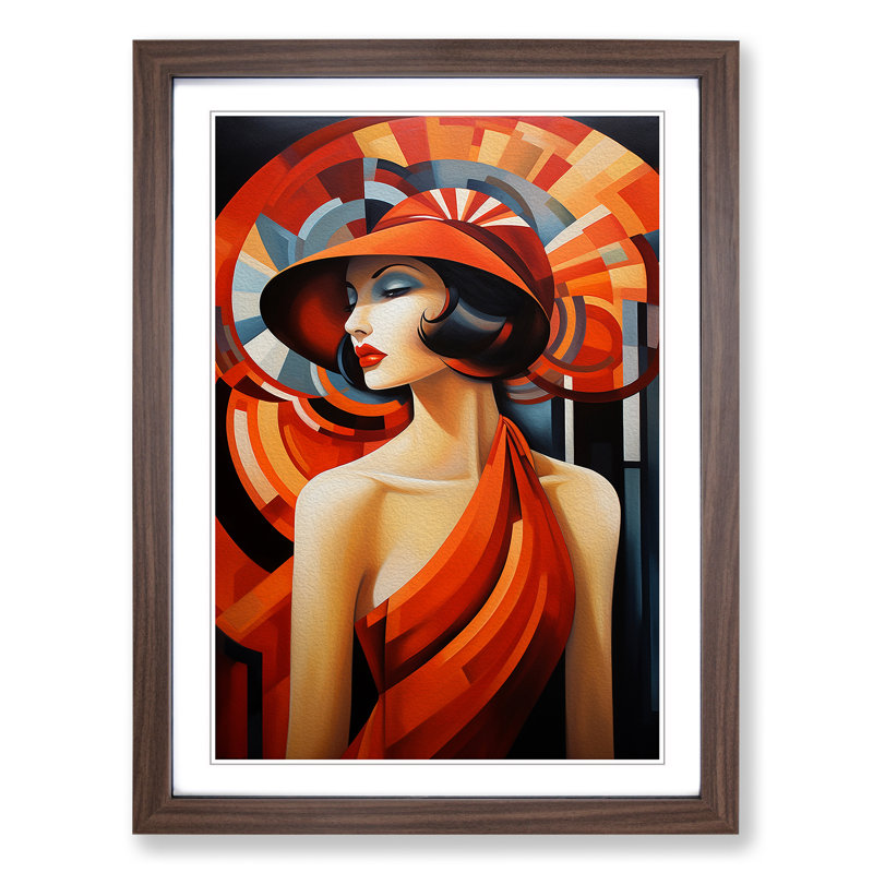Single Picture Frame Wall Art, 34cm H x 25cm W, Walnut Framed