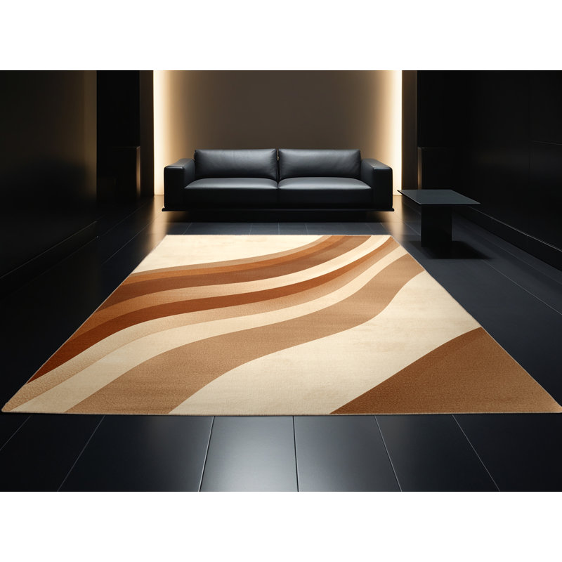 Tapis ombragé contemporain lavable à la machine Parkchester, 2 x 5