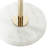 Metal White Floor Lamp with Round Ribbed Shade
