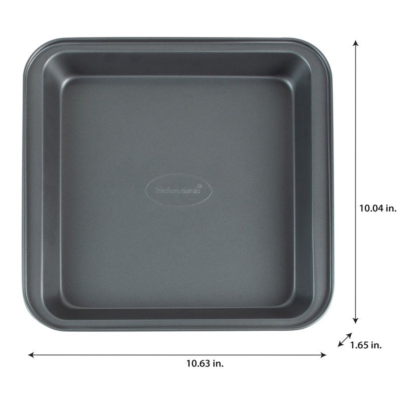 Grey Nonstick Carbon Steel Square Baking Sheet, 10.6" x 10"