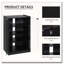 Armoire multimédia à 5 niveaux avec tablettes réglables à 3 niveaux et gestion des câbles en verre trempé