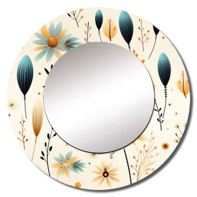 Décoration murale Earthy Elegance Motif Boho - Miroir rond floral_MTMIR123719