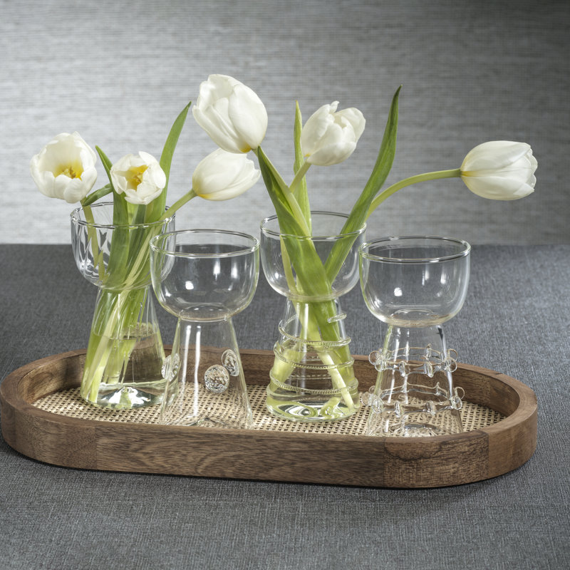 Ensemble de 4 vases en verre Amélie