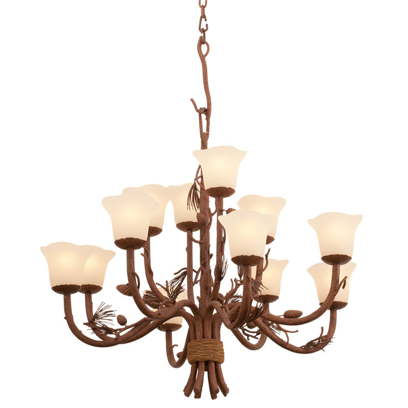 Lustre Ponderosa 8 LT Ponderosa Kalco, Petite plaque