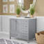 Meuble-lavabo simple 36 po avec plateau en marbre Hines-1244386776