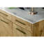 Natural 3-door Marble Top Herringbone Accent Cabinet