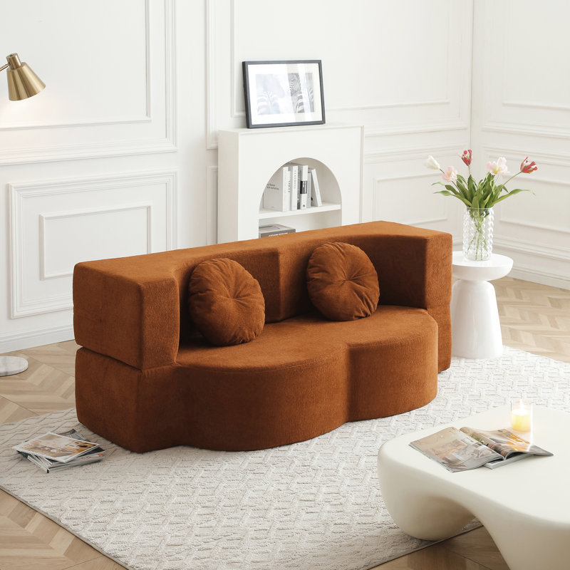 Lit simple, 21 lits pliants orange, pour les invités, bureau à domicile, appartement, sans assemblage, matelas en mousse, salon,
