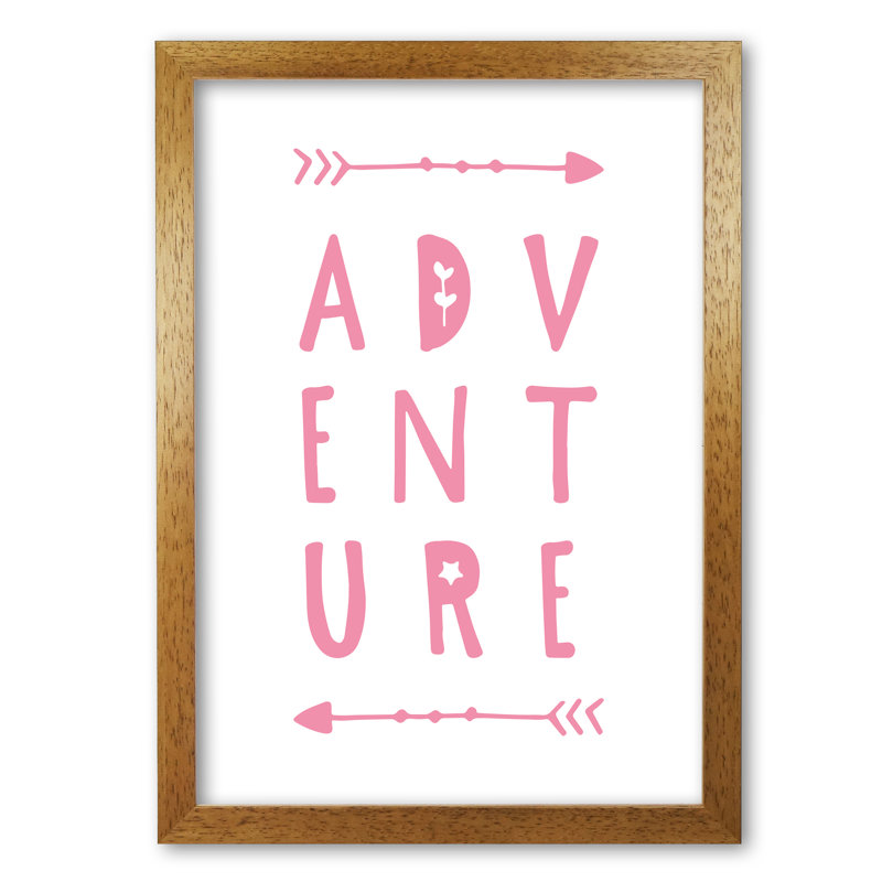 Adventure - Print, 85 cm H x 60 cm W x 5 cm D, Honey Oak Frame