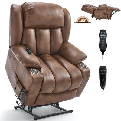 Fauteuil inclinable électrique Power Lift en métal et bois pour la détente à la maison