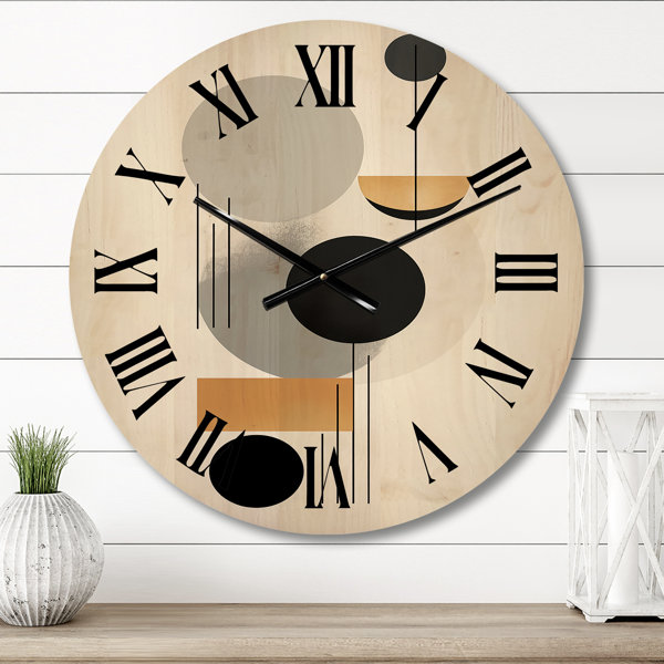 Bless international Traudel Solid Wood Wall Clock | Wayfair