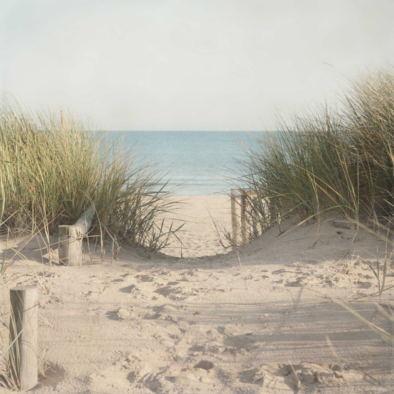 «Beach Grasses» par Pela Studio - reproduction sur toile tendue, H 12 po x l 12 po, Pas de tapis, Toile avec cadre blanc