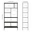 Bibliothèque étagère en acier à niveaux 5 niveaux H 72 po avec tablettes asymétriques-649503181-552664621