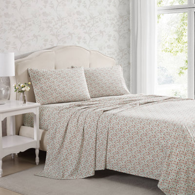 Laura Ashley Breezy Floral Cotton Reversible Quilt Set