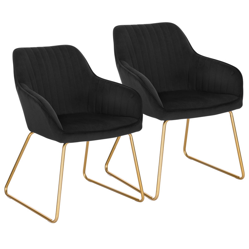 Gepolsterter Esszimmerstuhl Renard, Black
