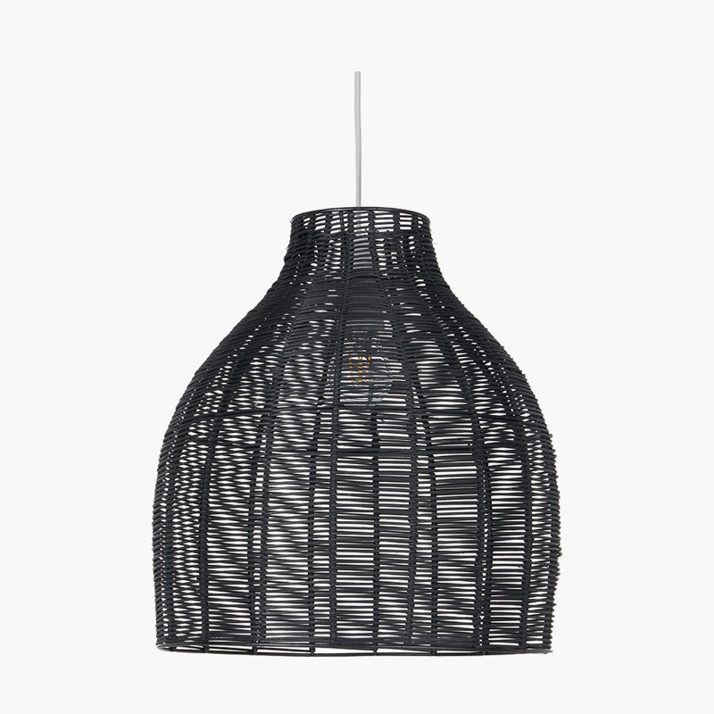 Shamokin 1 - Light Black Bell Pendant, Black