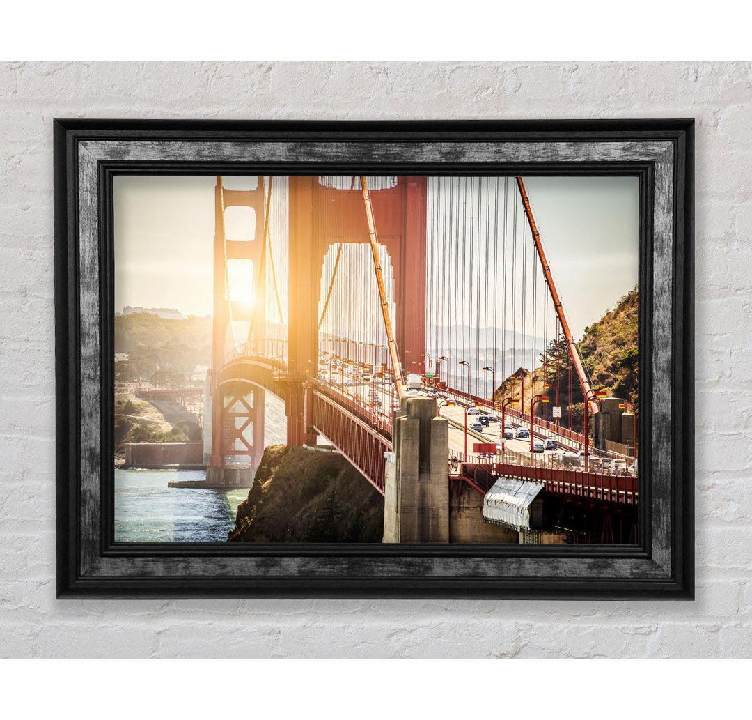 Sonnenaufgang über der Golden Gate Bridge - Einzelne Bilderrahmen Kunstdrucke