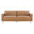 Jay Contemporary 83" Genuine Leather Upholstered Sofa With Metal Legs