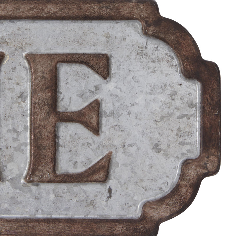 Metal Welcome Sign Brown Wall Decor