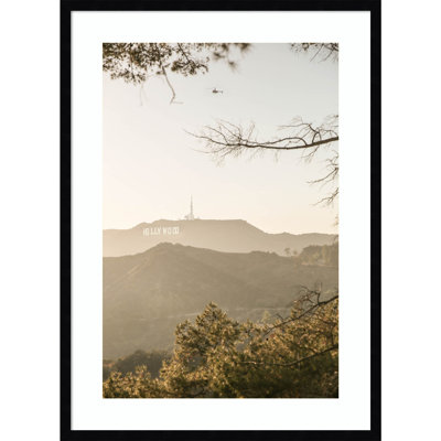 Hollywood Hills by Shot by Clint Wood Framed Wall Art Print