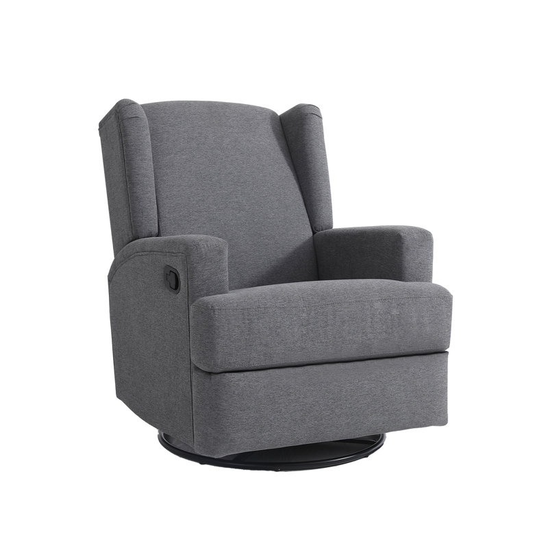 Fauteuil inclinable et oscillant rembourré classique, Gris