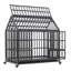 Cage pour chien robuste avec toit et fenêtre sur le toit