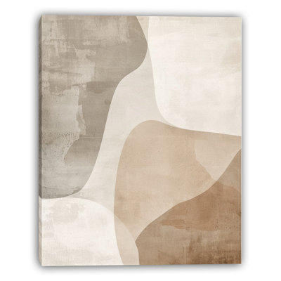 «Soft Modern Waves», art mural moderne sur toile abstraite