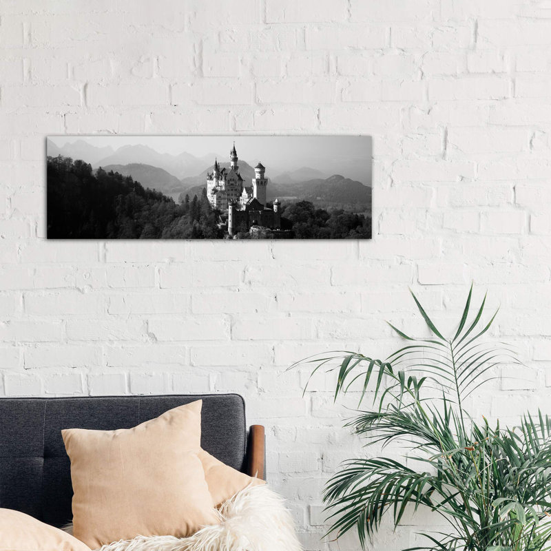 Castle On A Hill, Neuschwanstein Castle, Bavaria, Germany by Panoramic Images - Wrapped Canvas Panoramic Print