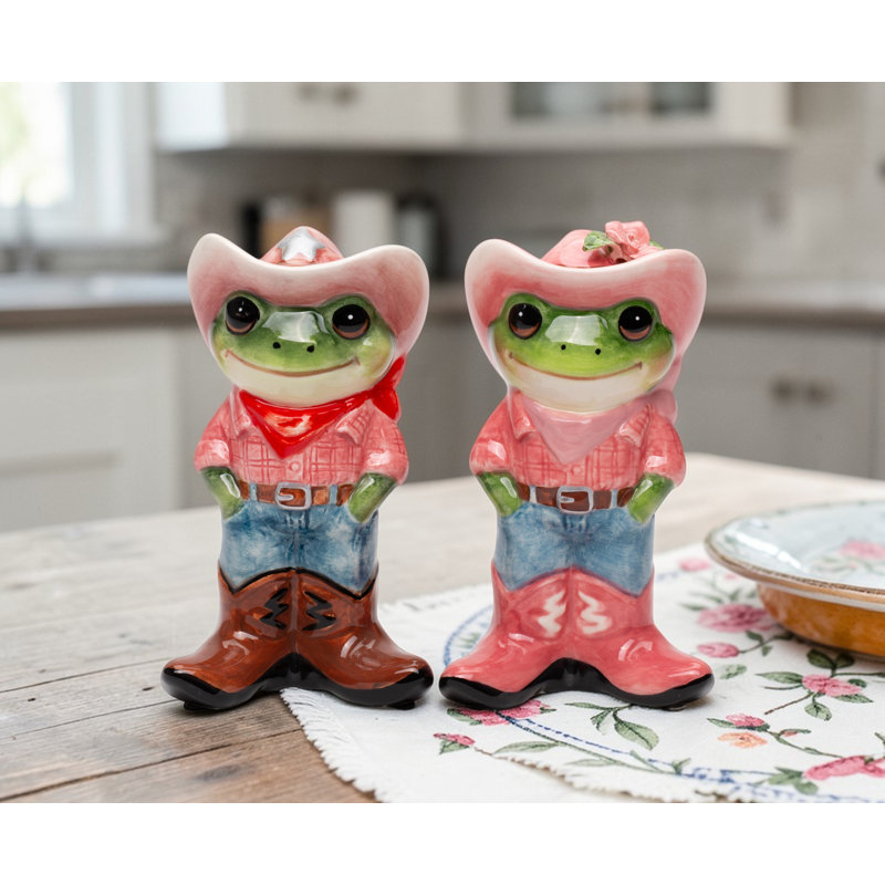 Cowboy et cow-boy grenouille sel et poivre