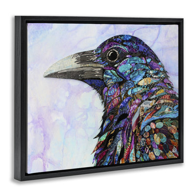 Cadre flottant Stay Curious Crow, design par Lisa Morales