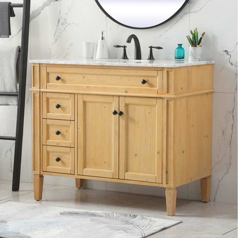 Meuble-lavabo simple 40 po Rivers, Light Brown