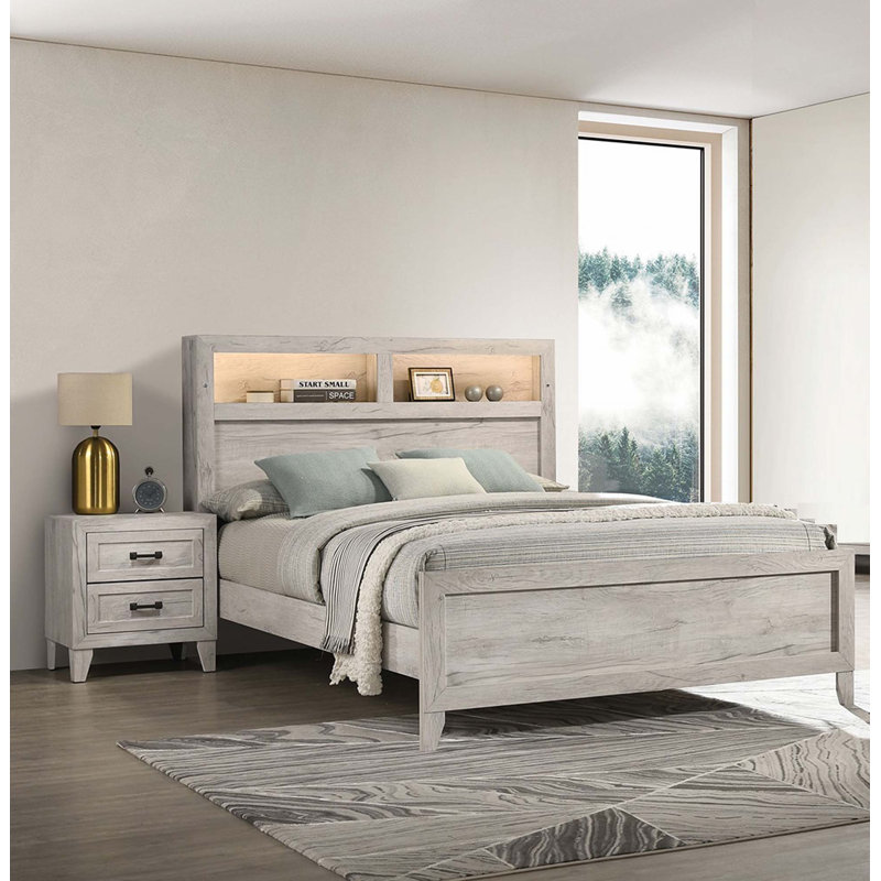 Mobilier de chambre à coucher 3 pièces avec tablettes 2X, Très grand
