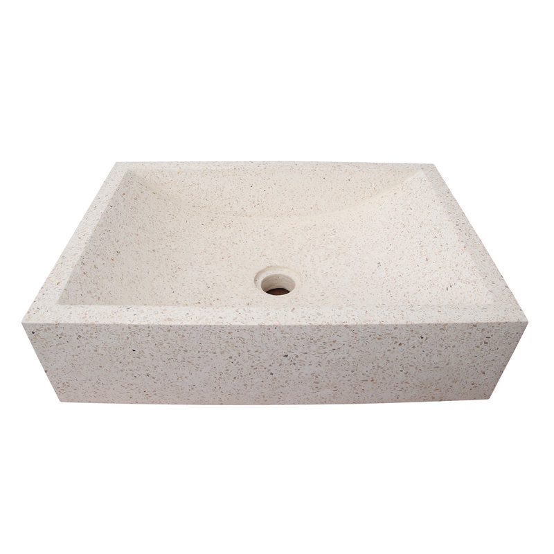 Barclay Eldon 13.875'' Concrete Rectangular Bathroom Sink, White 