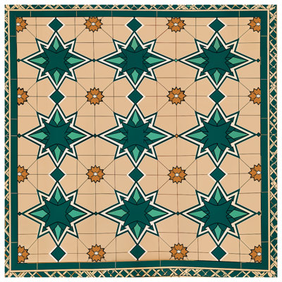 Green Star Pattern Comforter